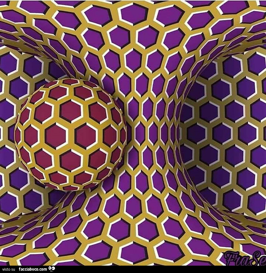 Effetto ottico della sfera che si muove