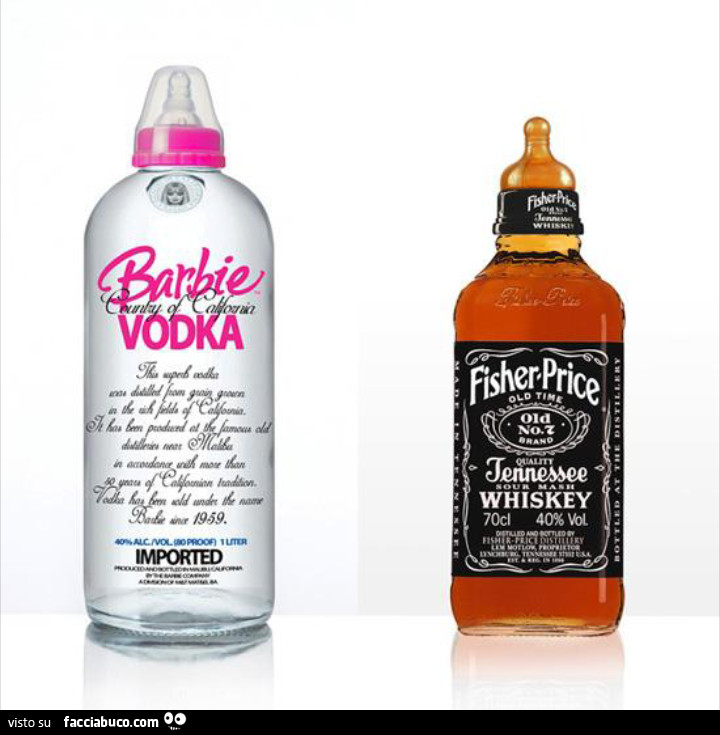 Barbie Vodga Fisher Price whiskey