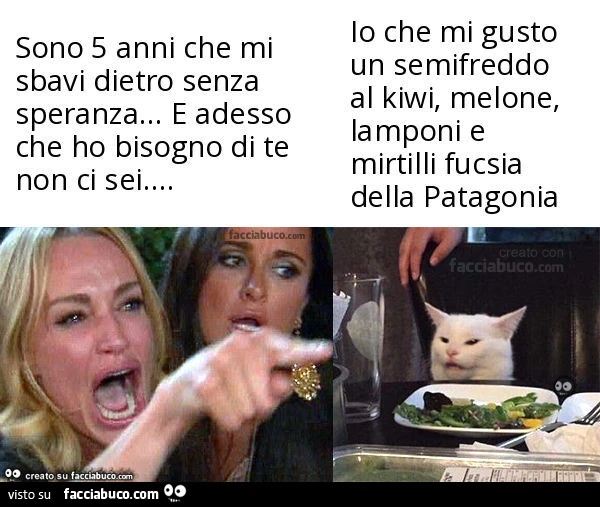 Sono 5 anni che mi sbavi dietro senza speranza&hellip; e adesso che ho bisogno di te non ci sei&hellip; io che mi gusto un semifreddo al kiwi, melone, lamponi e mirtilli fucsia della patagonia