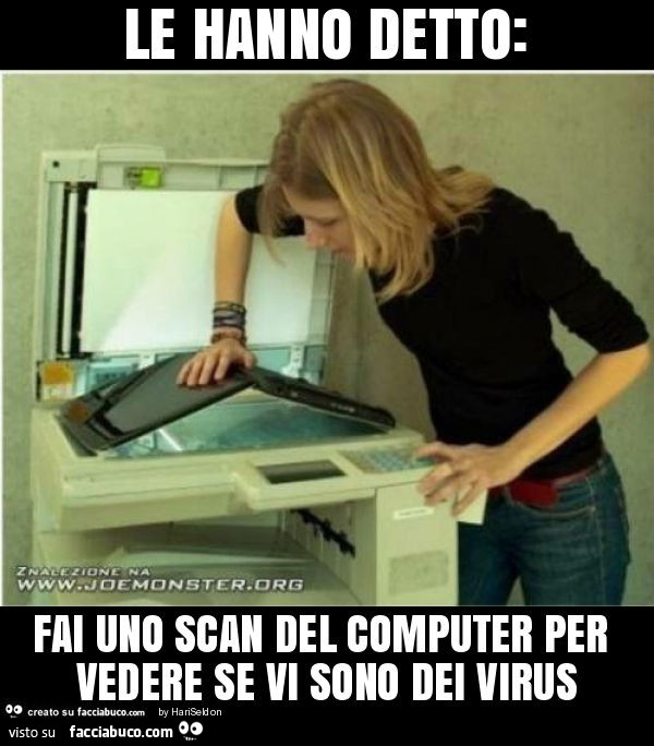 Le hanno detto: fai uno scan del computer per vedere se vi sono dei virus