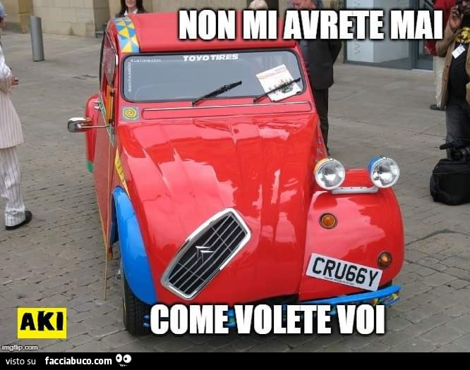 Non mi avrete mai come volete voi