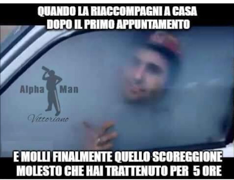 Quando la riaccompagni a casa dopo il primo appuntamento e molli finalmente