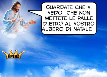 Guardate che vi vedo che non mettete le palle dietro al vostro albero di natale