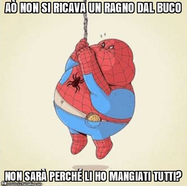 AÒ non si ricava un ragno dal buco non sarÀ perchÉ li ho mangiati tutti?