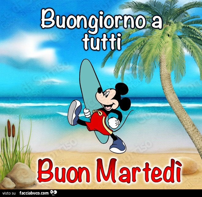 Buongiorno a tutti. Buon Martedì