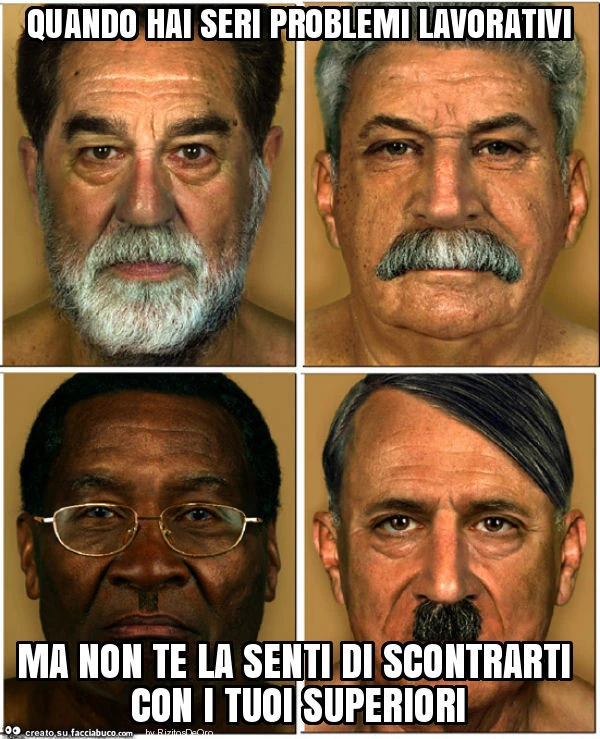 Quando hai seri problemi lavorativi ma non te la senti di scontrarti con i tuoi superiori