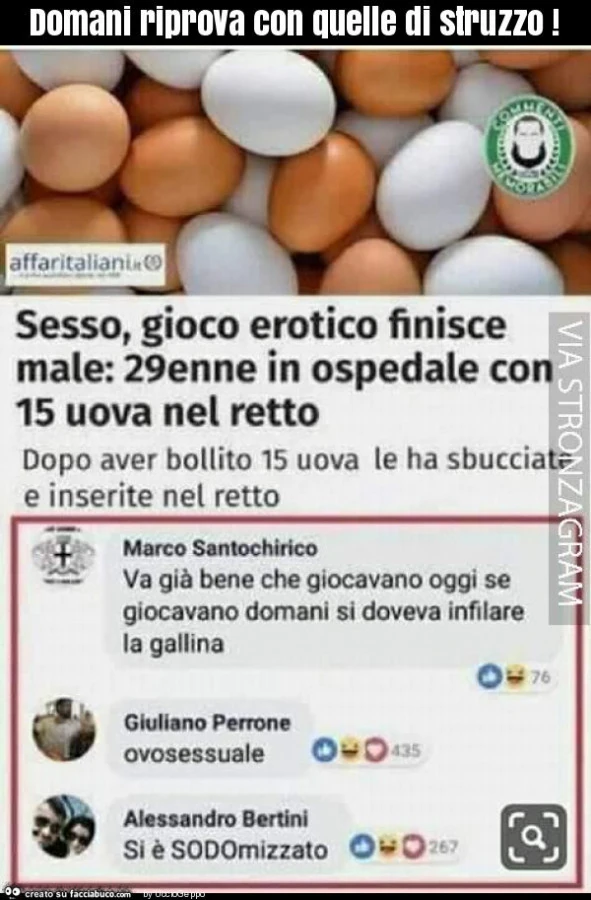 Domani riprova con quelle di struzzo