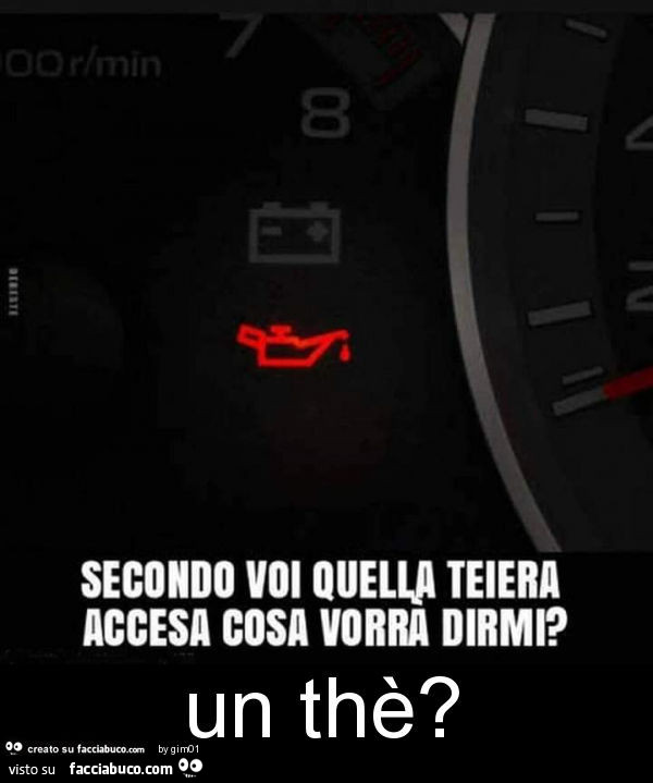 Secondo voi quella teiera accesa cosa vorrà dirmi? Un thè?