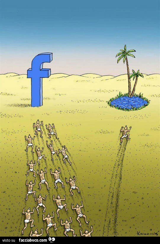 Assetati verso facebook anzichè verso l'oasi