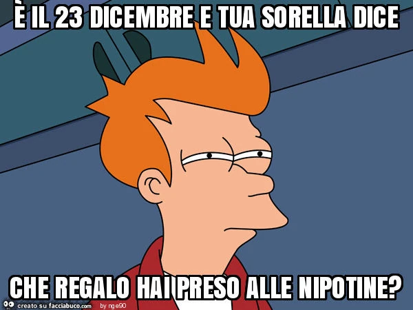 È il 23 dicembre e tua sorella dice che regalo hai preso alle nipotine?