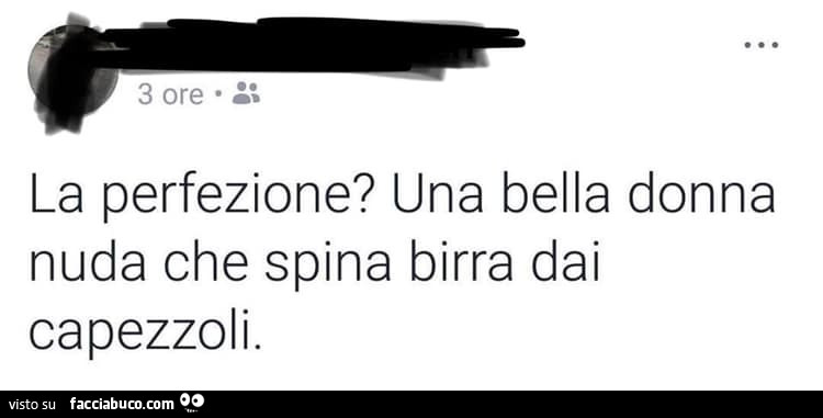La perfezione? Una bella donna nuda che spina birra dai capezzoli