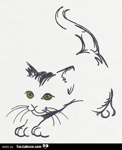Disegno di gattino vivace