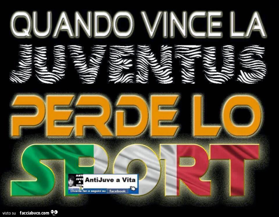 Quando vince la juventus perde lo sport