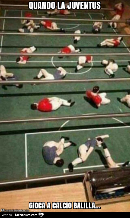 Quando la juventus gioca a calcio balilla