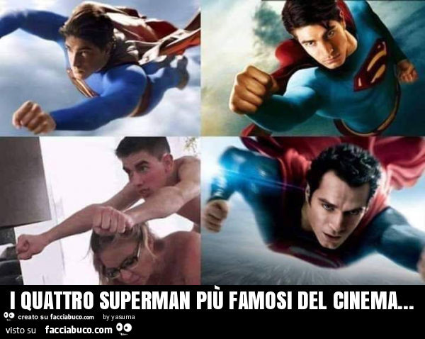I quattro superman più famosi del cinema