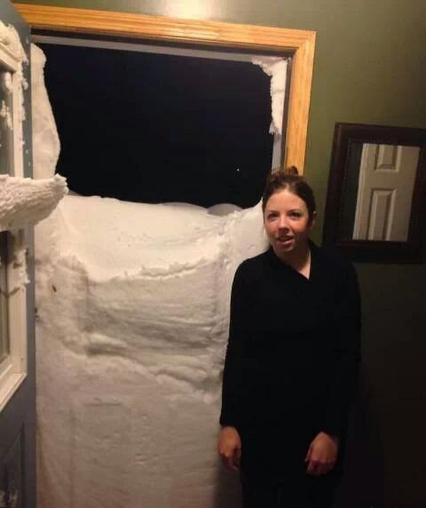 Neve sulla porta di casa