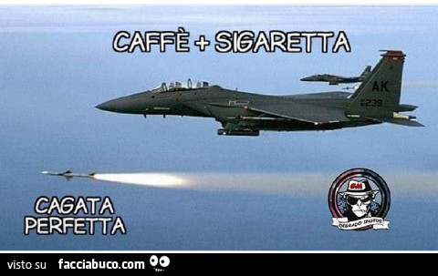 Caffè sigaretta cagata perfetta