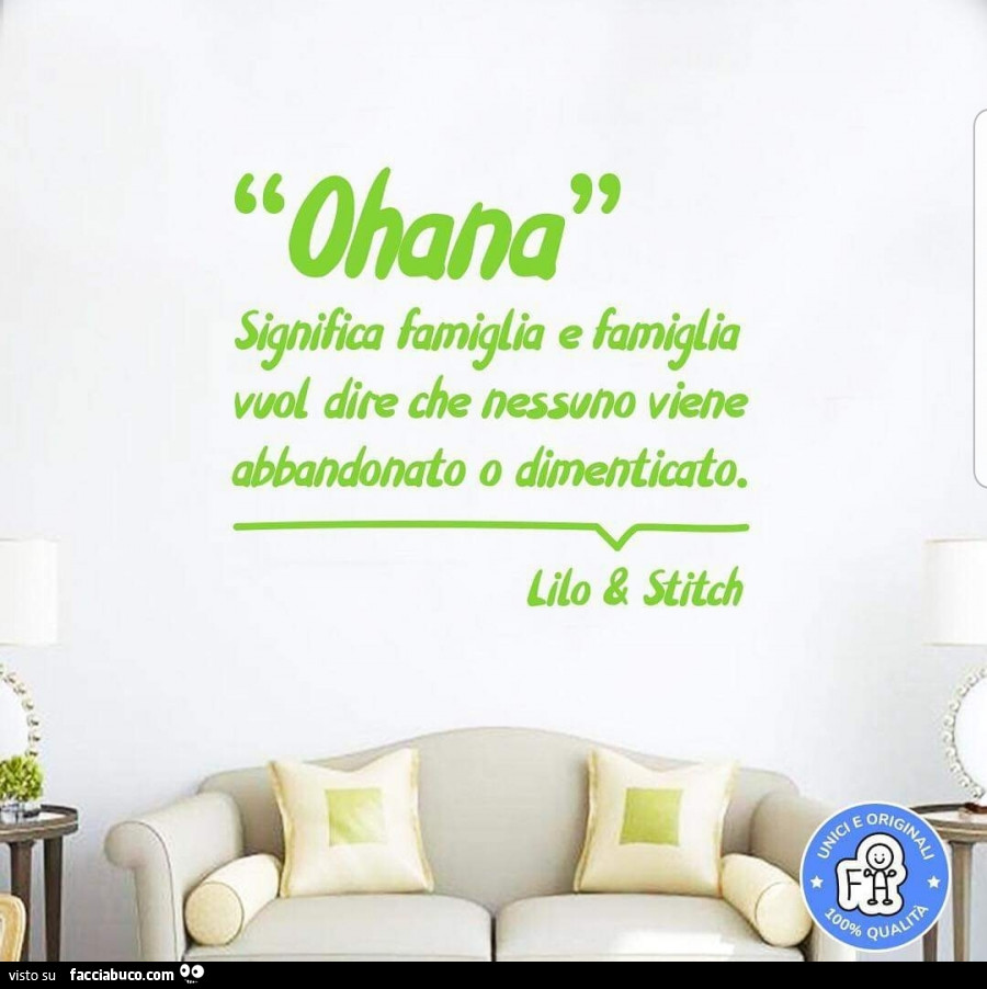 Ohana significa famiglia