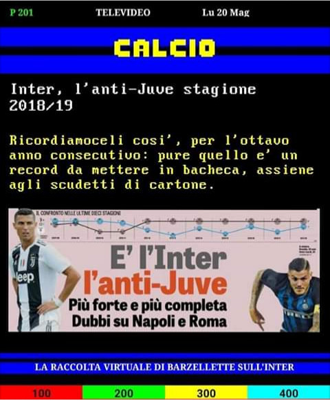 Inter anti juve 2018 19