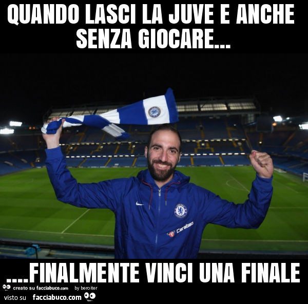 Quando lasci la juve e anche senza giocare… finalmente vinci una finale