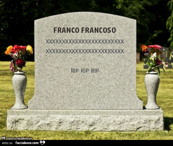 Franco francoso. Rip rip rip