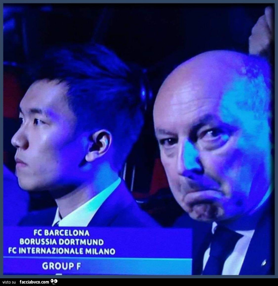 La faccia di Marotta dopo i sorteggi Champions