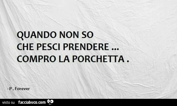 Quando non so che pesci prendere&hellip; compro la porchetta