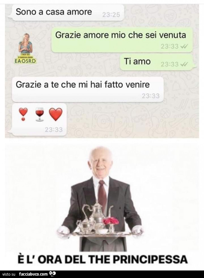 Sono a casa amore. Grazie amore mio che sei venuta ti amo. Grazie a te che mi hai fatto venire