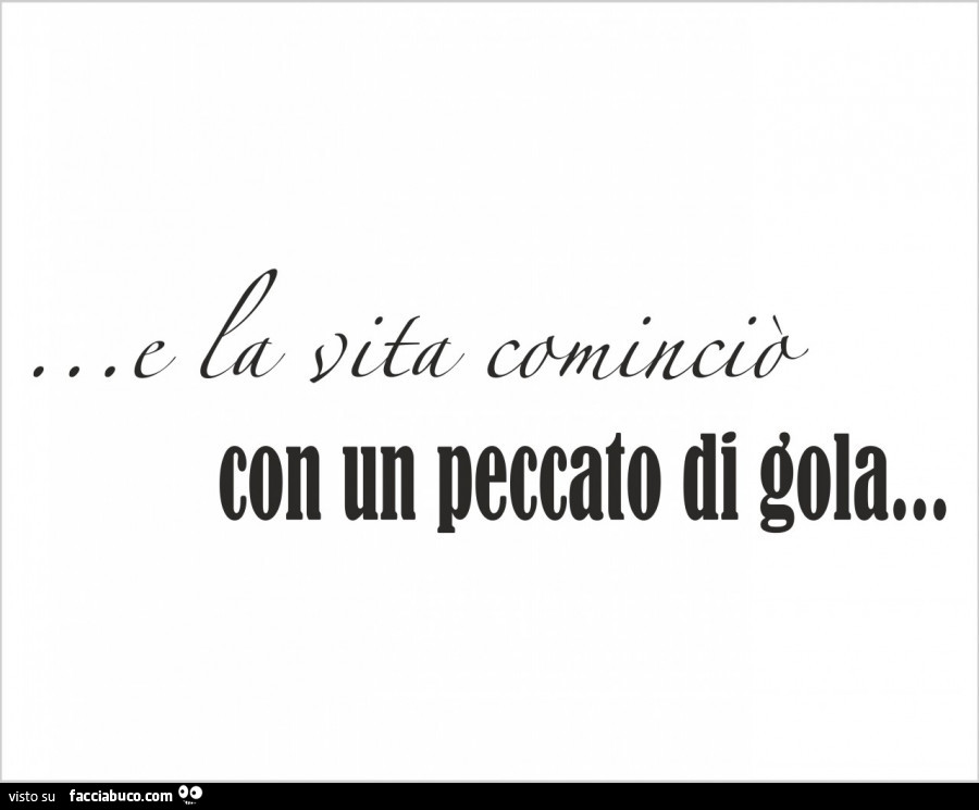 Stare Con Un Separato è Peccato E la vita cominciò con un peccato di gola condiviso da Fenizy
