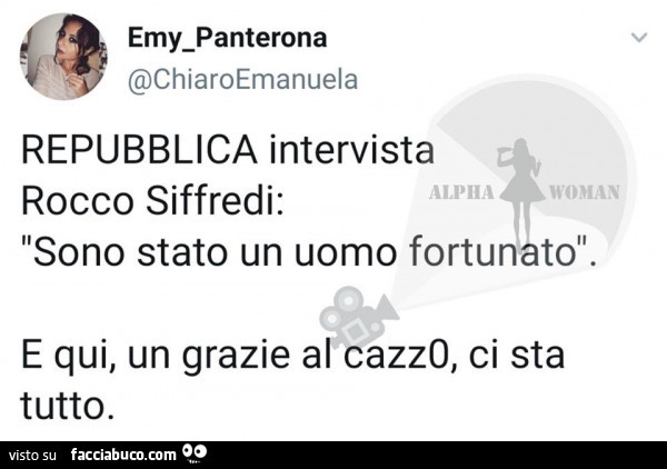 Repubblica intervista rocco siffredi: sono stato un uomo fortunato. E qui, un grazie al cazzo, ci sta tutto