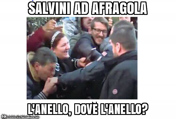 Salvini ad afragola l'anello, dovè l'anello?