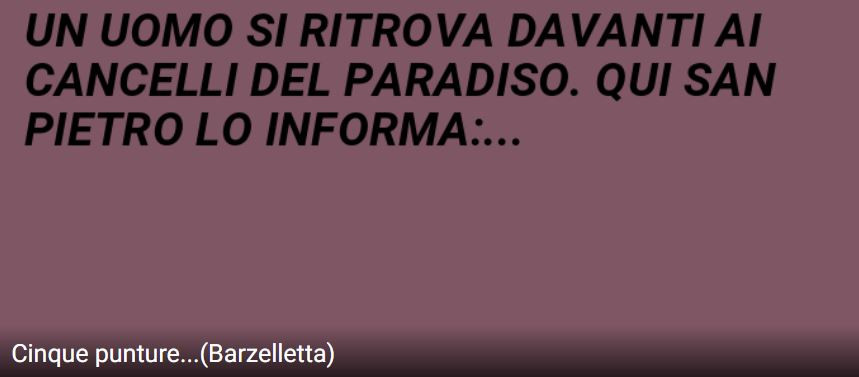 Cinque punture barzelletta