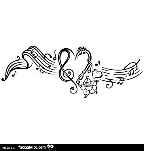 Note musicali e cuore