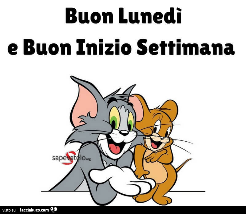 Buon lunedì e buon inizio settimana