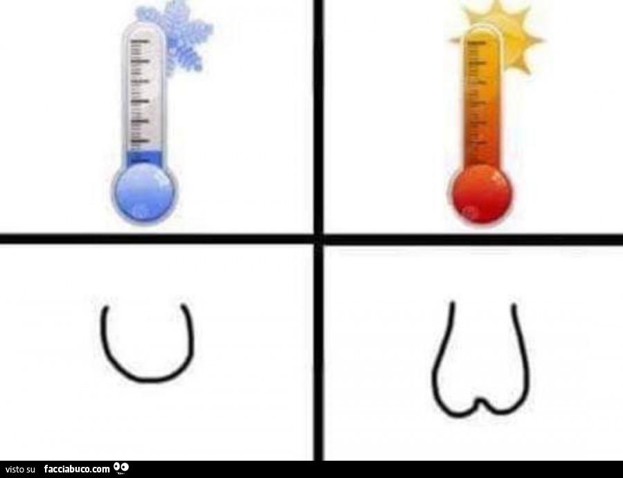 Testicoli al freddo. Testicoli al caldo