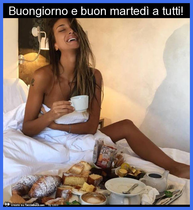 Buongiorno e buon martedì a tutti
