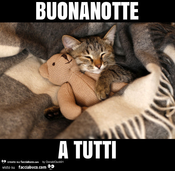 Buonanotte a tutti