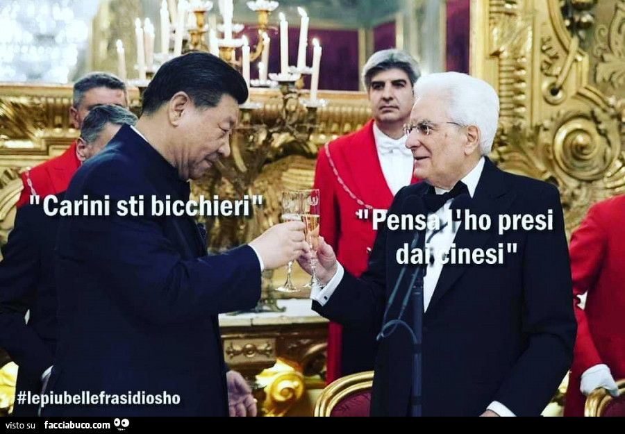 Carini sti bicchieri. Pensa l'ho presi dai cinesi