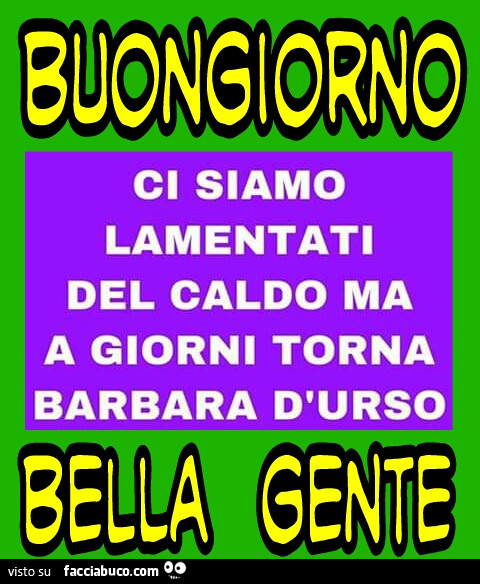 Ci siamo lamentati del caldo ma a giorni torna barbara d urso