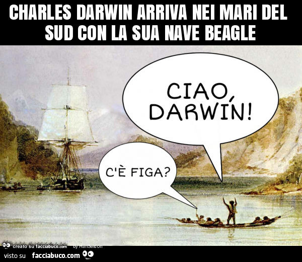 Charles darwin arriva nei mari del sud con la sua nave beagle