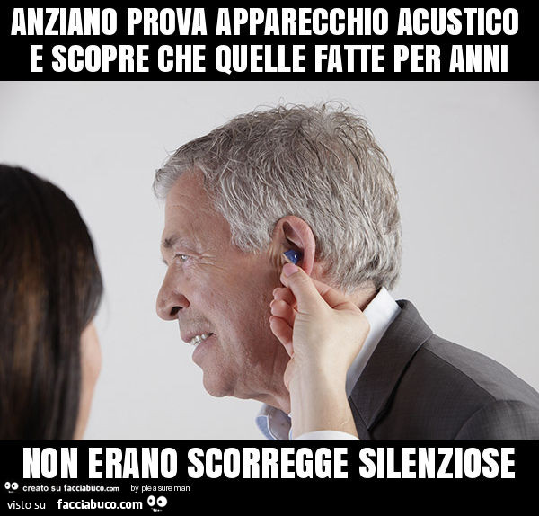 Anziano prova apparecchio acustico e scopre che quelle fatte per anni non erano scorregge silenziose