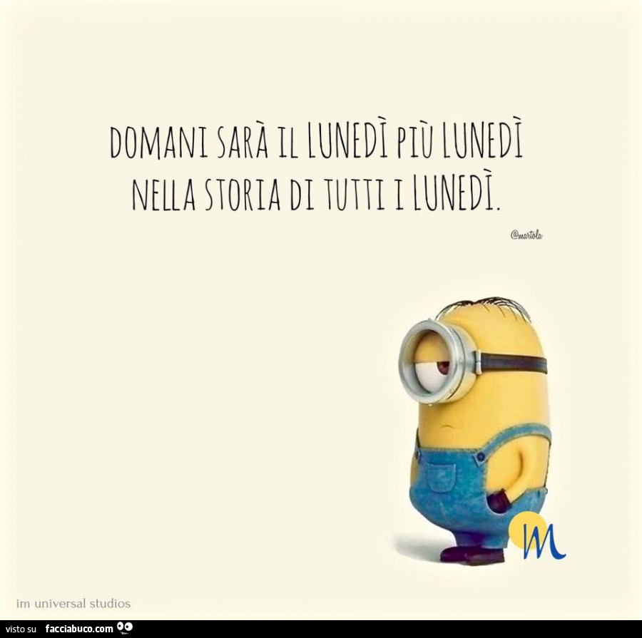 Domani sarà il lunedì più lunedì nella storia di tutti i lunedì