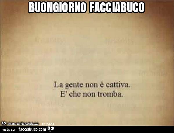 Buongiorno facciabuco