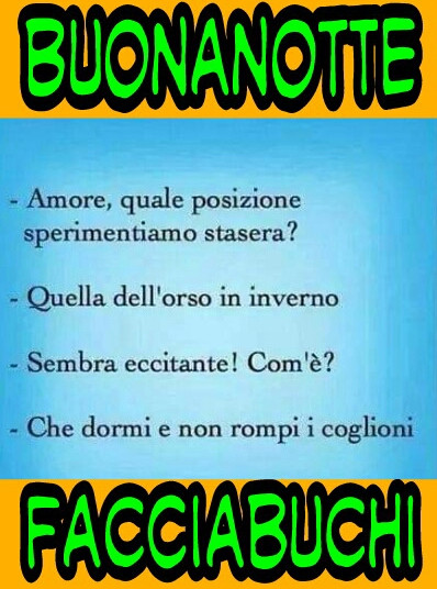Buonanotte facciabuchi