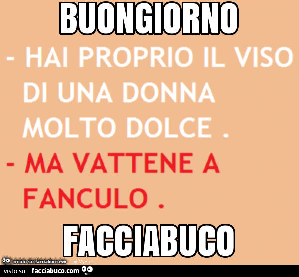Buongiorno facciabuco