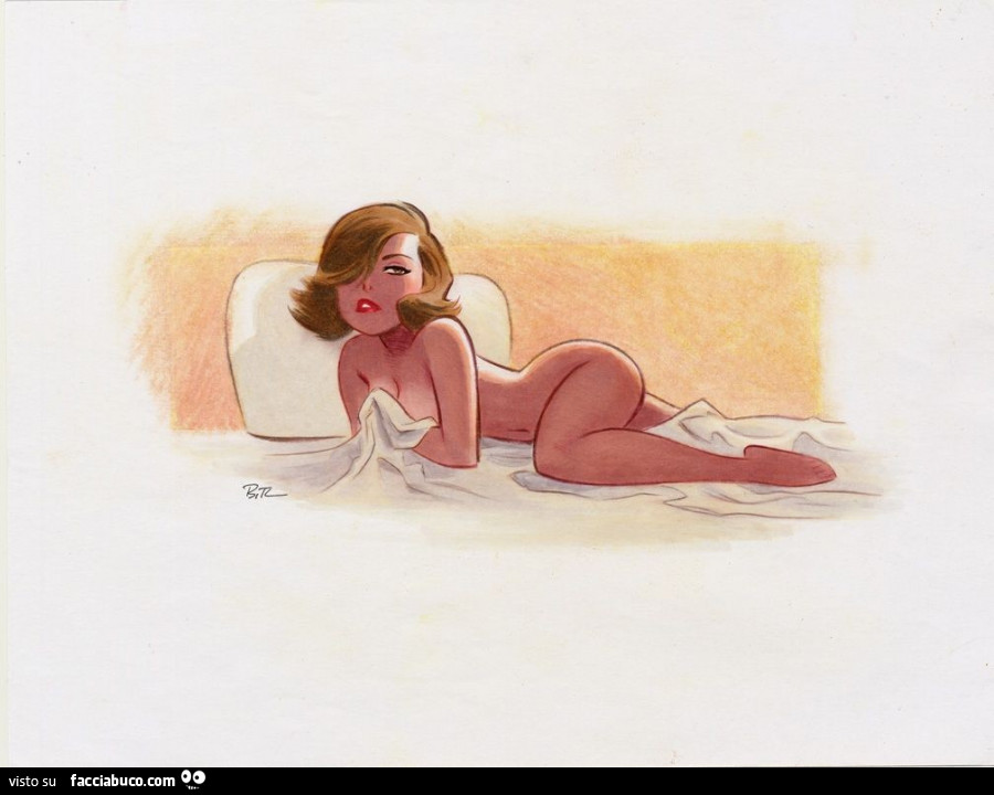 Nuda sul letto