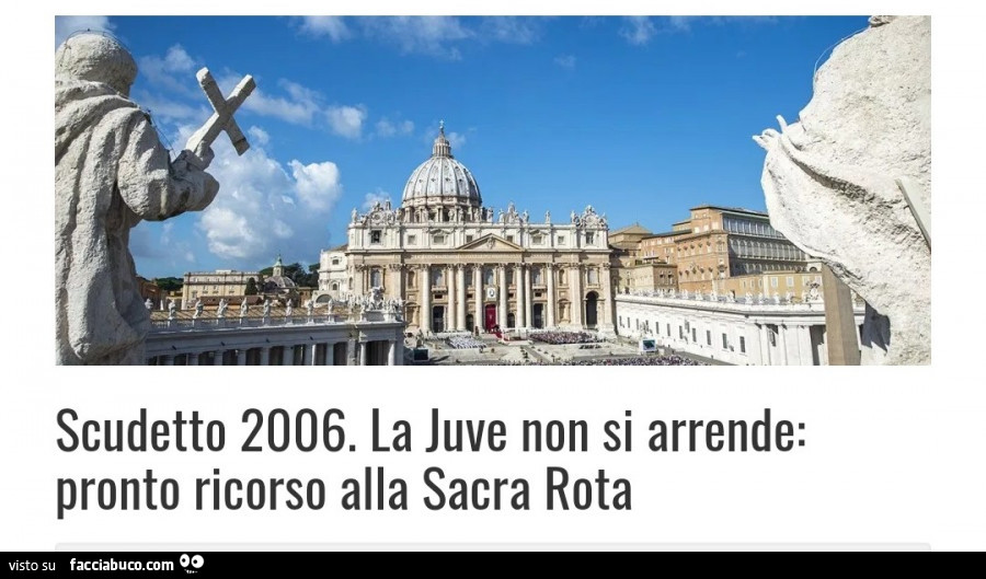 Scudetto 2006. La juve non si arrende: pronto ricorso alla sacra rota