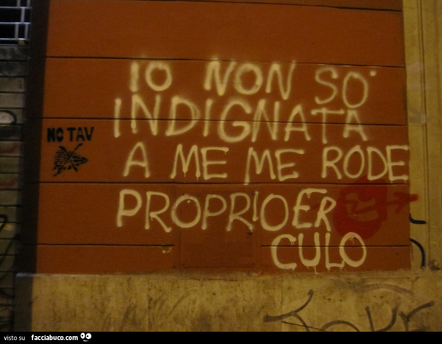 Io non so indignata a me me rode proprio er culo