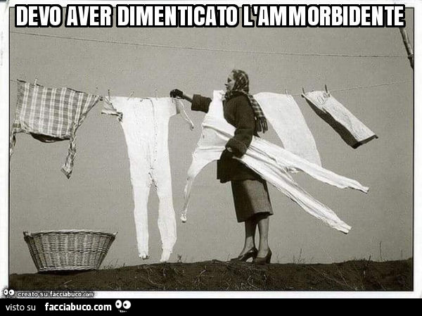 Devo aver dimenticato l'ammorbidente