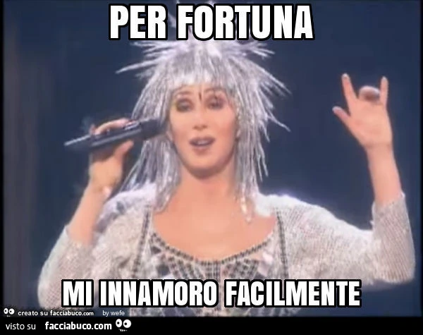 Per fortuna mi innamoro facilmente